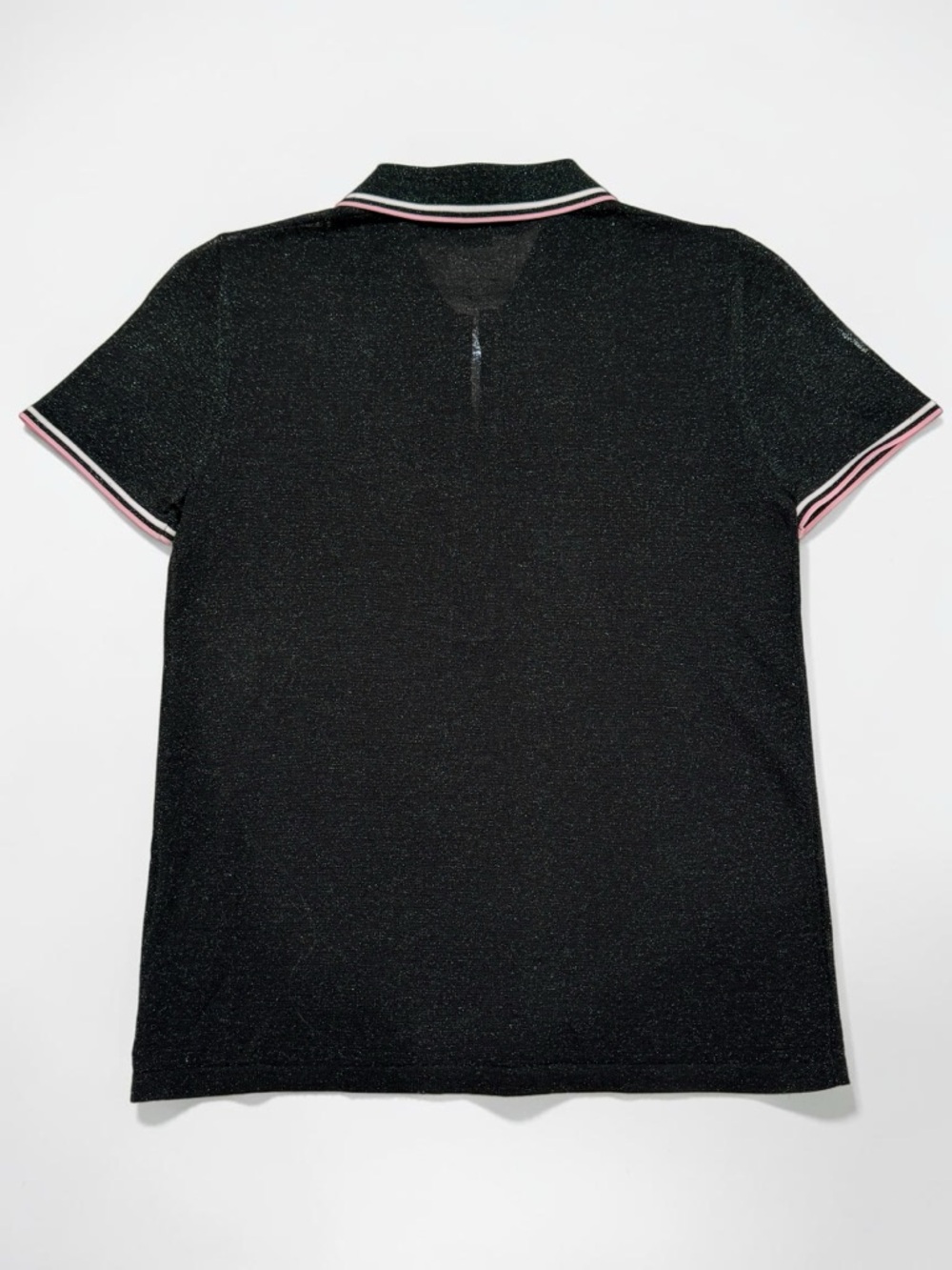 Alexander Wang Black and Green Semi-Sheer Metallic Polo XS - Picture 5 of 6